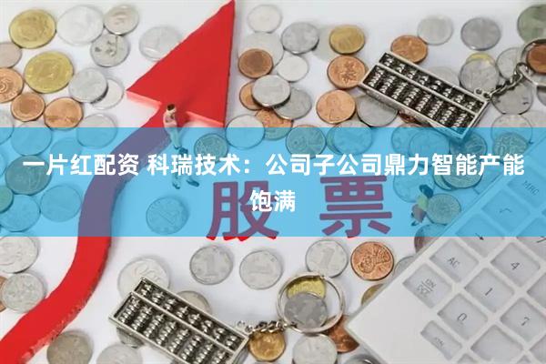 一片红配资 科瑞技术:公司子公司鼎力智能产能饱满