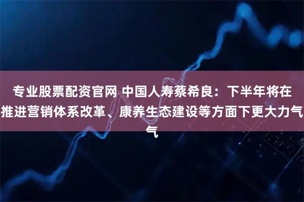专业股票配资官网 中国人寿蔡希良：下半年将在推进营销体系改革、康养生态建设等方面下更大力气